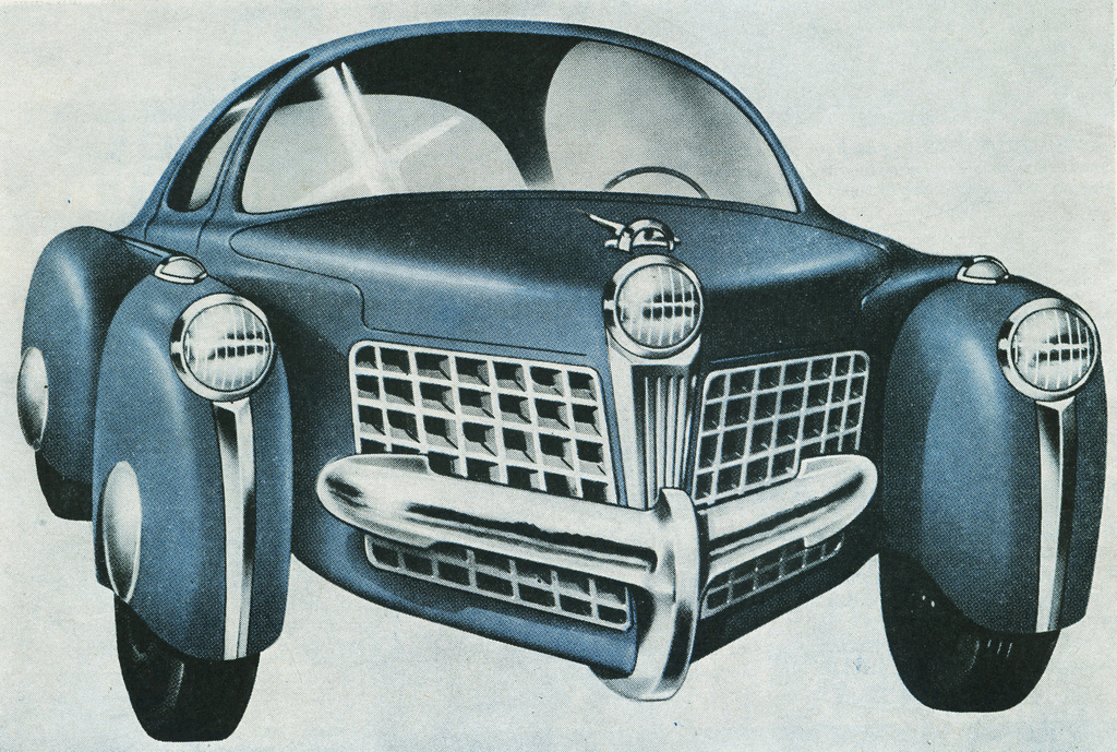 An early version of the Tucker Torpedo designed by George Lawson, Preston's Chief Designer at the time (Science Illustrated - Dec., 1946)